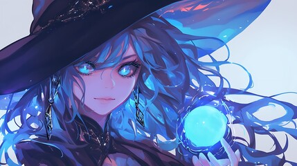 Wall Mural - witch anime girl