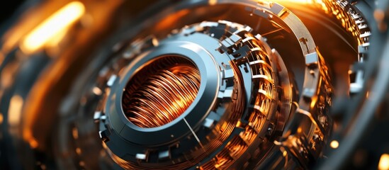 Poster - Interior copper winding of an electric motor