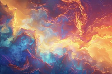 Aufkleber - a planet in the sky with clouds colorful clouds of Venus' thick atmosphere