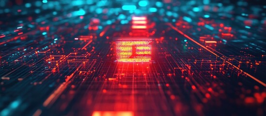 Aufkleber - High speed internet connectivity with 5G technology showcasing smart city concepts in a digital cyberspace environment 3D illustration