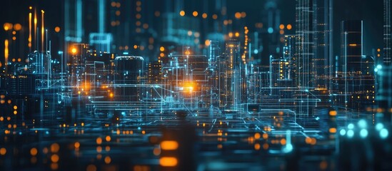 Poster - Industrial technology concept showcasing communication networks in the context of factory automation and Industry 4 0 advancements