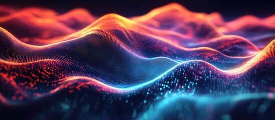 Poster - Contemporary abstract techno backdrop Information networks and data exchange Energy dynamics in the digital realm