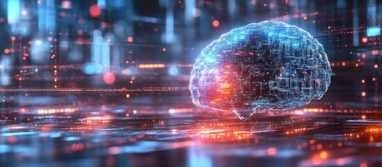 Poster - Abstract representation of artificial intelligence Background featuring technology and virtual concepts