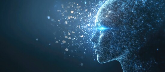 Aufkleber - AI technology enables communication between humans and machines enhancing learning through digital tools and automated systems in the field of data science and information networks