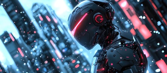 Poster - Futuristic Robot Warrior Artwork