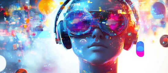 Poster - Artistic collage showcasing personal assistants and artificial intelligence technologies