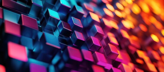 Poster - Vibrant geometric abstract backdrop