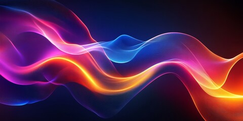 Poster - This captivating artwork features vibrant light trails that demonstrate highspeed movement in a modern abstract design, effectively showcasing futuristic technology in a visually engaging way