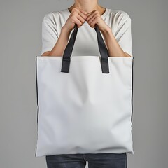 white mockup shopping bag