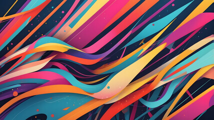 Wall Mural - a cute abstract background with a watercolor feel generative ai