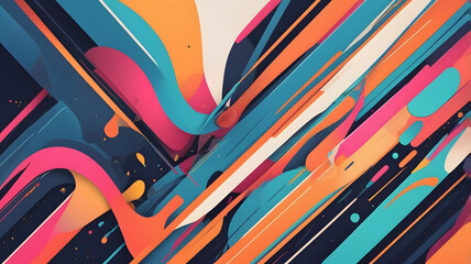 Wall Mural - a cute abstract background with a watercolor feel generative ai