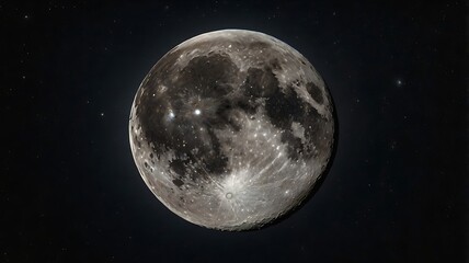 High-resolution, detailed photo of the Moon against a black, star-filled background