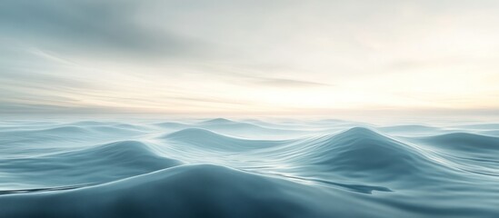 Poster - Serene Ocean Landscape with Misty Waves