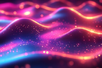 Poster - Abstract background with glowing lights.
