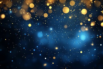 Poster - Abstract Background with Golden Bokeh Lights.