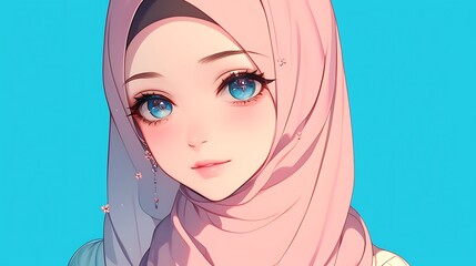 Sticker - muslim anime girl