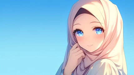 Sticker - muslim anime girl