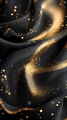 Poster - Abstract Black and Gold Glitter Background.