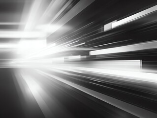 Poster - Abstract Black and White Lines Background.
