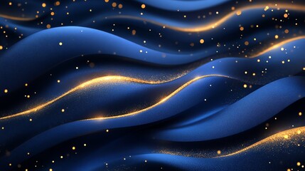 Poster - Abstract Blue and Gold Background.