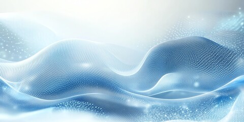 Poster - Abstract Blue Digital Wave Background.