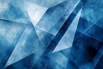Aufkleber - Abstract Blue Geometric Background.