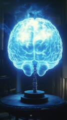 Poster - glowing brain machine