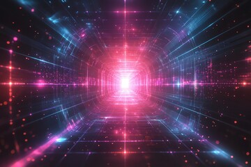 Poster - Abstract Digital Tunnel.