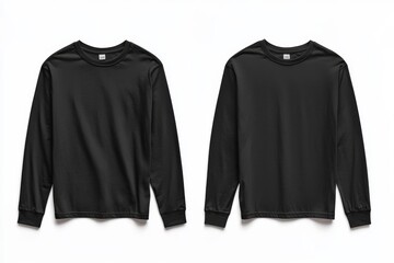 Black long sleeve tshirt mockup isolated created with Generative AI