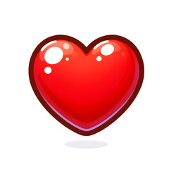 Poster - Valentine's Day 3D red heart symbol for love, romance, and passion