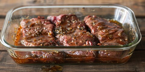 Sticker - Marinating Flank Steak in Glass Baking Dish