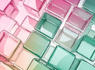 Poster - abstract background of cubes