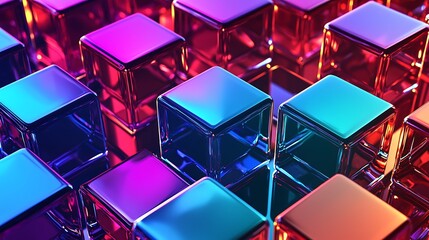 Poster - abstract background with cubes