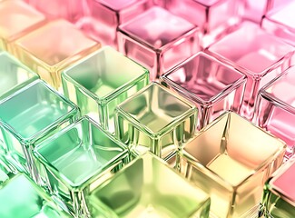 Poster - abstract background of cubes
