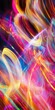 © clipart and bundle - Light trails creating abstract waves, organic shapes, vibrant and energetic