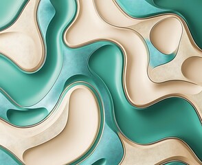 Poster - seamless pattern with waves
