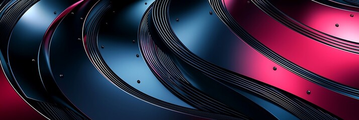 Poster - abstract background with blue lines