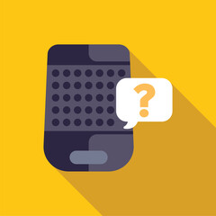 Poster - voice assistant is asking question with speech bubble icon