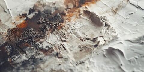 Poster - texture whispers on white paper enticing the senses to explore a realm of serene creativity and desi