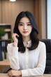 © BitingTheEngine - Entrepreneur Woman Posing Professionally in Corporate Environment