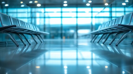 Leinwandbilder - blur abstract background waiting room Airport : Generative AI