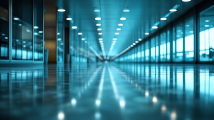 Poster - Empty airport channel : Generative AI