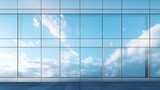Glass panel installed on facade Installation of unitized curtain wall system building construction Double glazed windows on highrise building Mount insulated tempered glass pane unit o : Generative AI