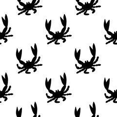 Wall Mural - cute crabs seamless pattern. Design of children's products, wrapping paper, children's wallpaper. Vector illustration.