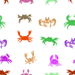 Wall Mural - cute crabs seamless pattern. Design of children's products, wrapping paper, children's wallpaper. Vector illustration.