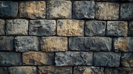 Poster - Old stone wall patterned texture or background : Generative AI