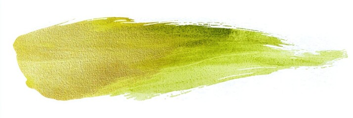 Poster - Lime watercolor brushwork on a white surface, with golden embellishments.