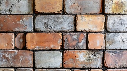 Poster - texture pattern of bricks and cement wall in Brazil : Generative AI