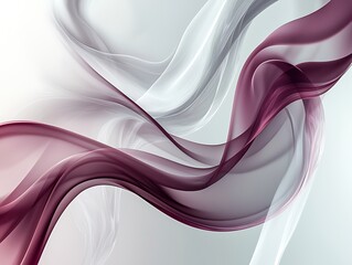 Aufkleber - Minimalistic burgundy and light grey smoke patterns on a light backdrop.