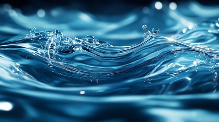 Fototapete - water texture ripples wave clean transparent water abstract background : Generative AI
